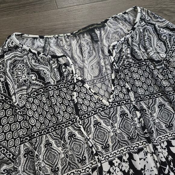 White House Black Market Bell Sleeve Mini Dress Size 14 - Picture 6 of 16